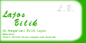 lajos bilik business card